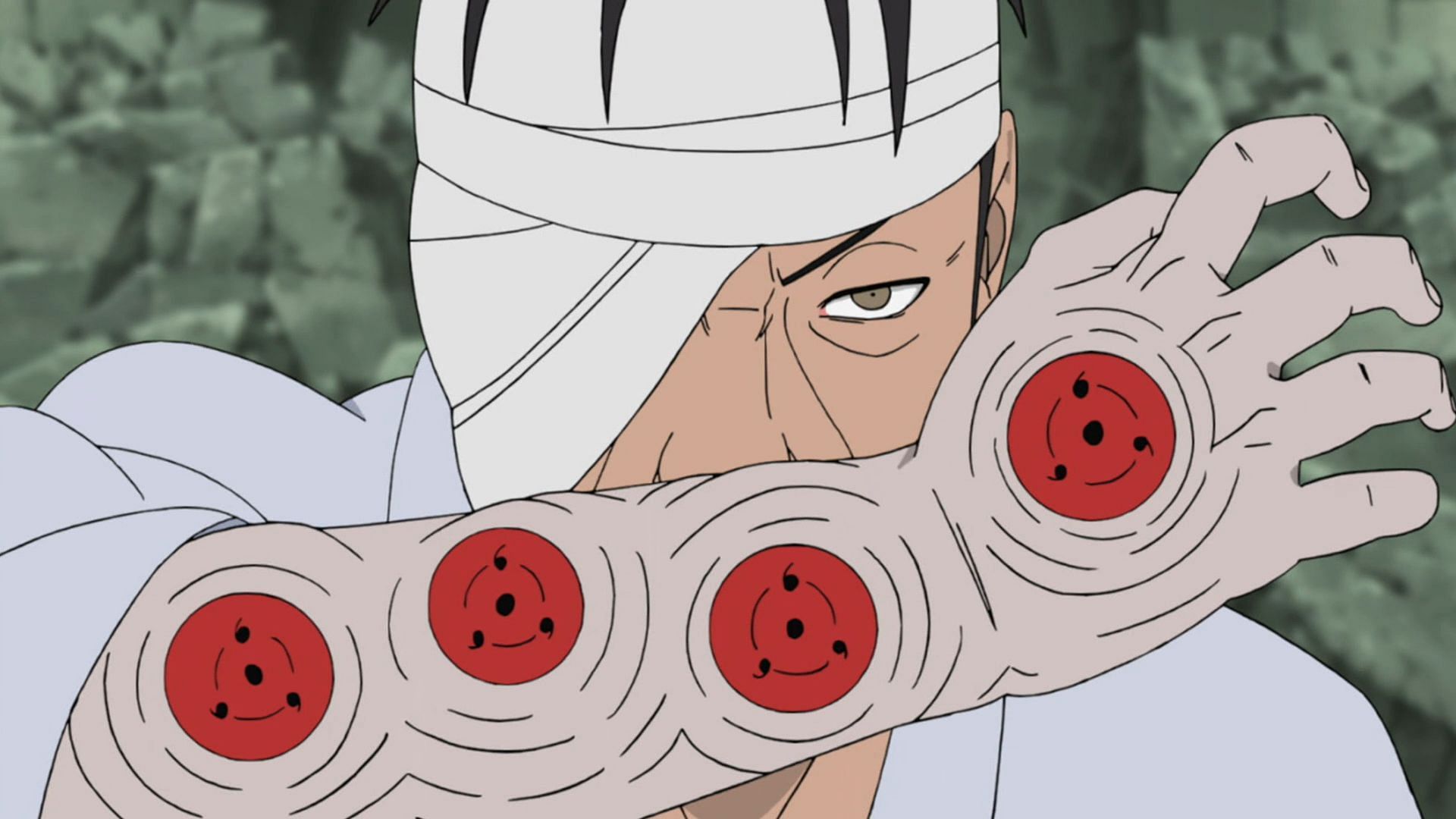 Danzo'S Mehrfaches Sharingan (Bild Via Masashi Kishimoto/Studio Pierrot)