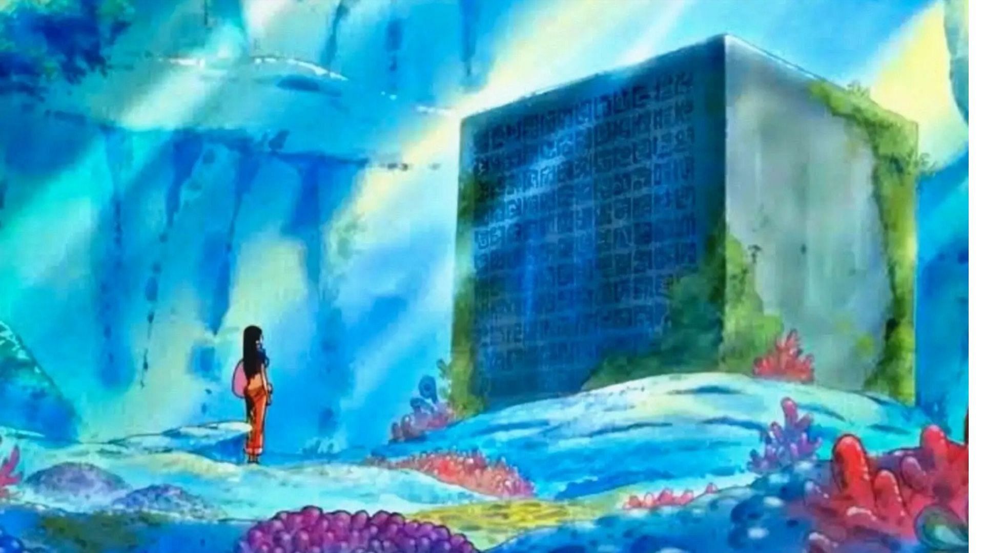 Nico Robin Betrachtet Eine Poneglyphe (Bild Über Toei Animation)