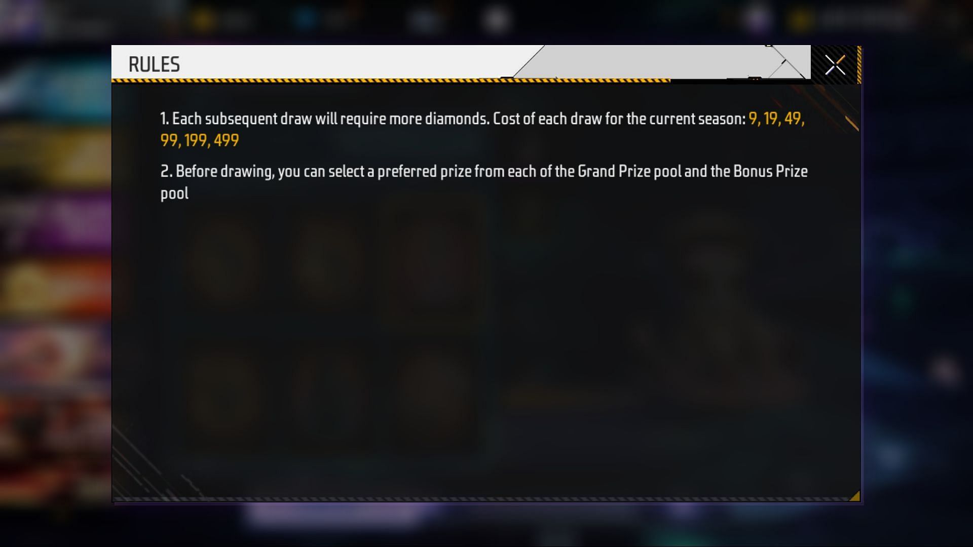 The price of making spins in Free Fire MAX (Image via Garena)