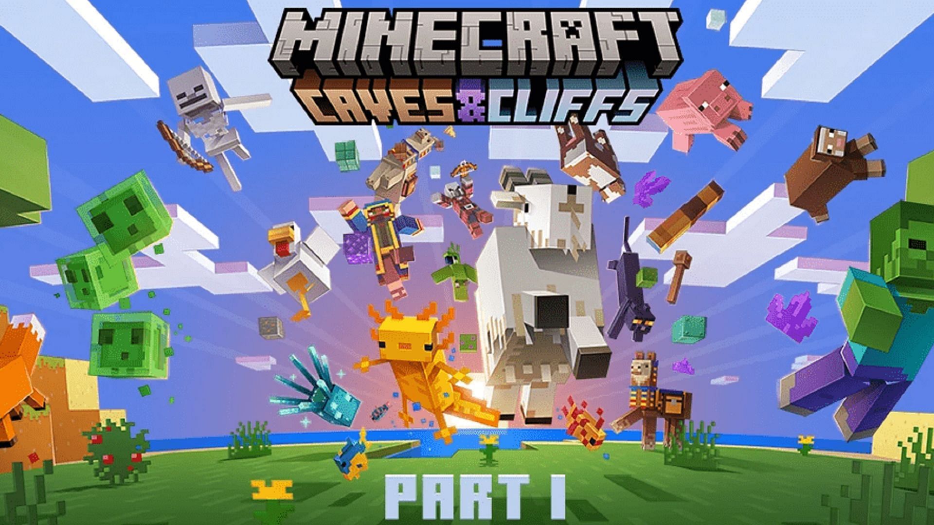 Caves &amp; Cliffs was such a massive update that it was released in two parts (Image via Mojang)