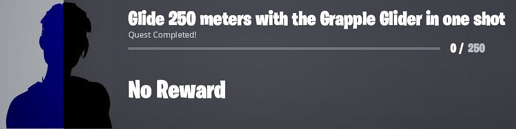 Glide 250 meters with the Grapple Glider in one shot to earn 20,000 XP (Image via Twitter/iFireMonkey)
