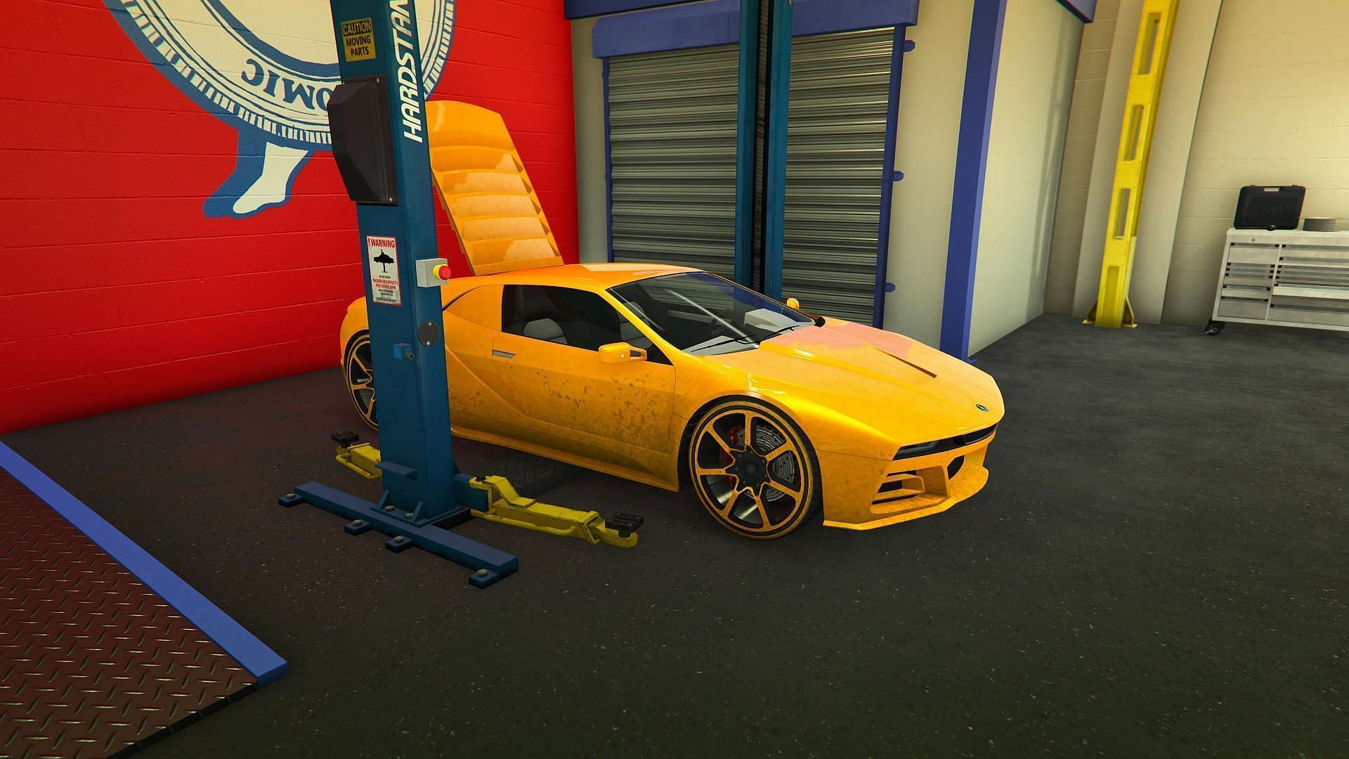 You can customize a client&#039;s car here (Image via Rockstar Games)