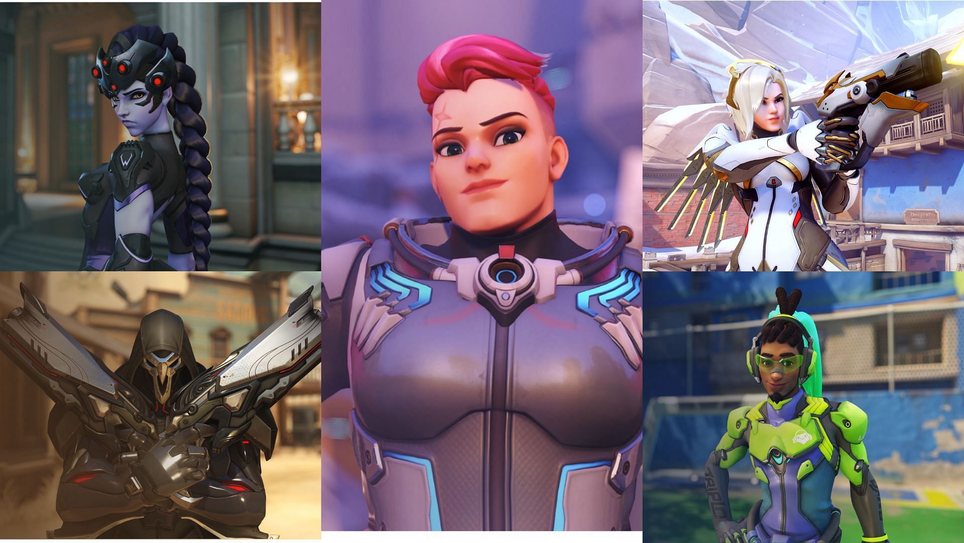 A solid combination involving Reaper and Zarya in Hybrid Mode (Images via Blizzard Entertainment)