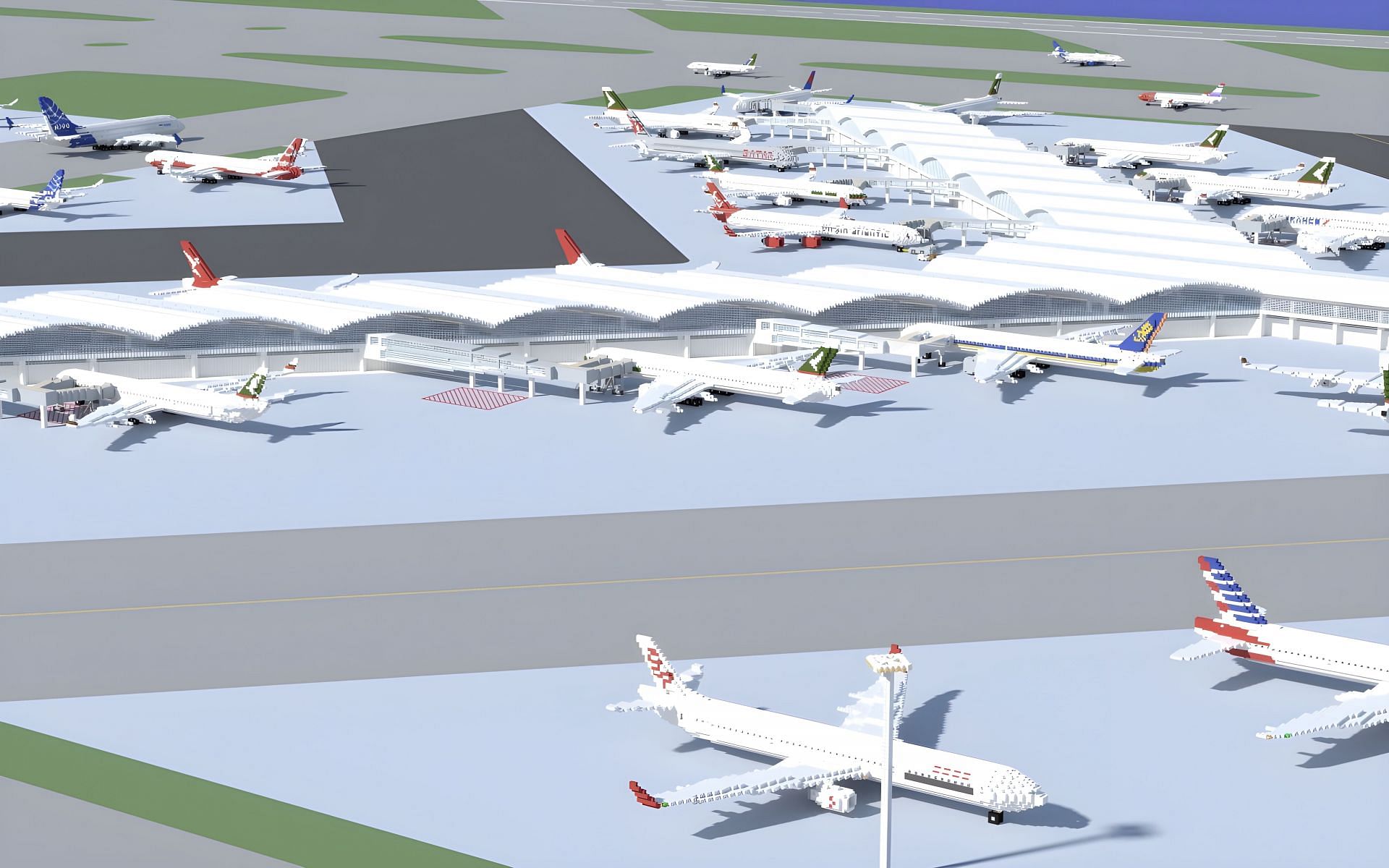 Hong Kong International Airport (Image via Planet Minecraft)