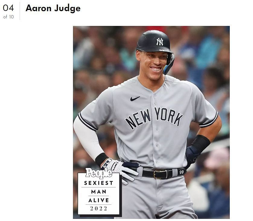 Aaron Judge is feautured in People Magazine&#039;s Sexiest Man Alive 2022