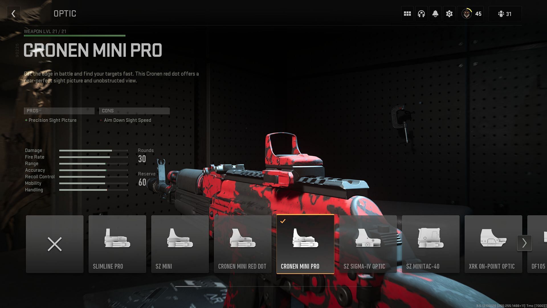 Kastov 762 с прицел Cronen Mini Pro (Изображение чрез Activision)