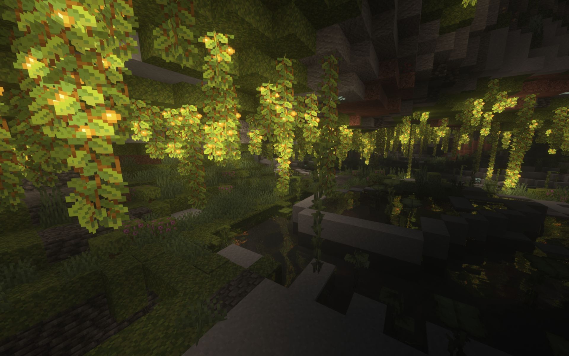 Lush Caves are one of the most beautiful cave biomes in Minecraft (Image via Mojang)