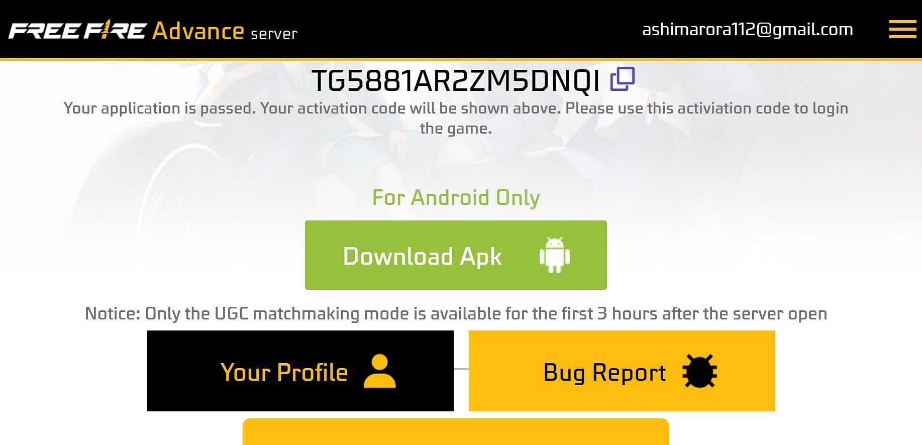 How to access the Activation Code and download link? (Image via Garena)