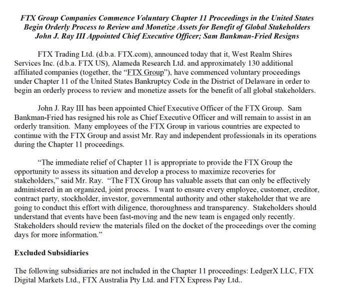 How did FTX collapse? Explaining what happened as crypto giant files ...