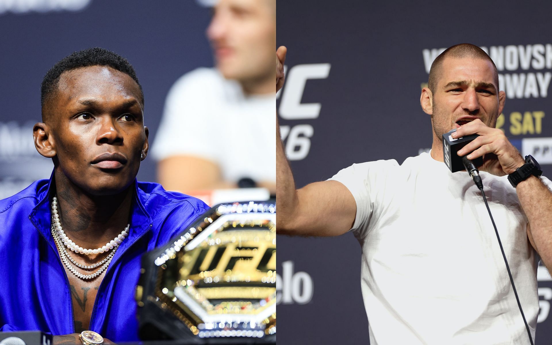Israel Adesanya (left) and Sean Strickland (right) [Image Courtesy: Getty Images]