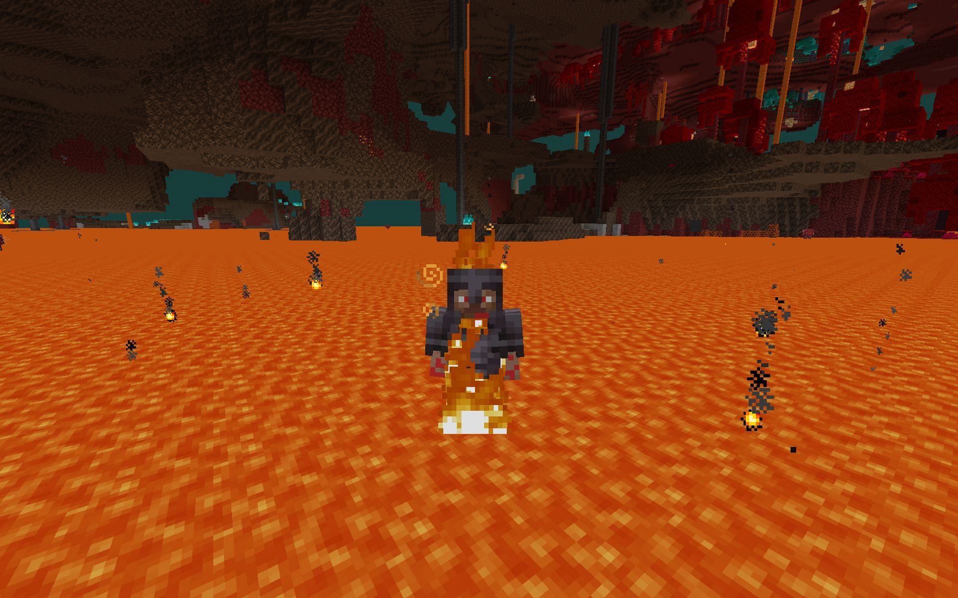 Fire resistance potion can be a lifesaver in Minecraft&#039;s Nether realm (Image via Mojang)