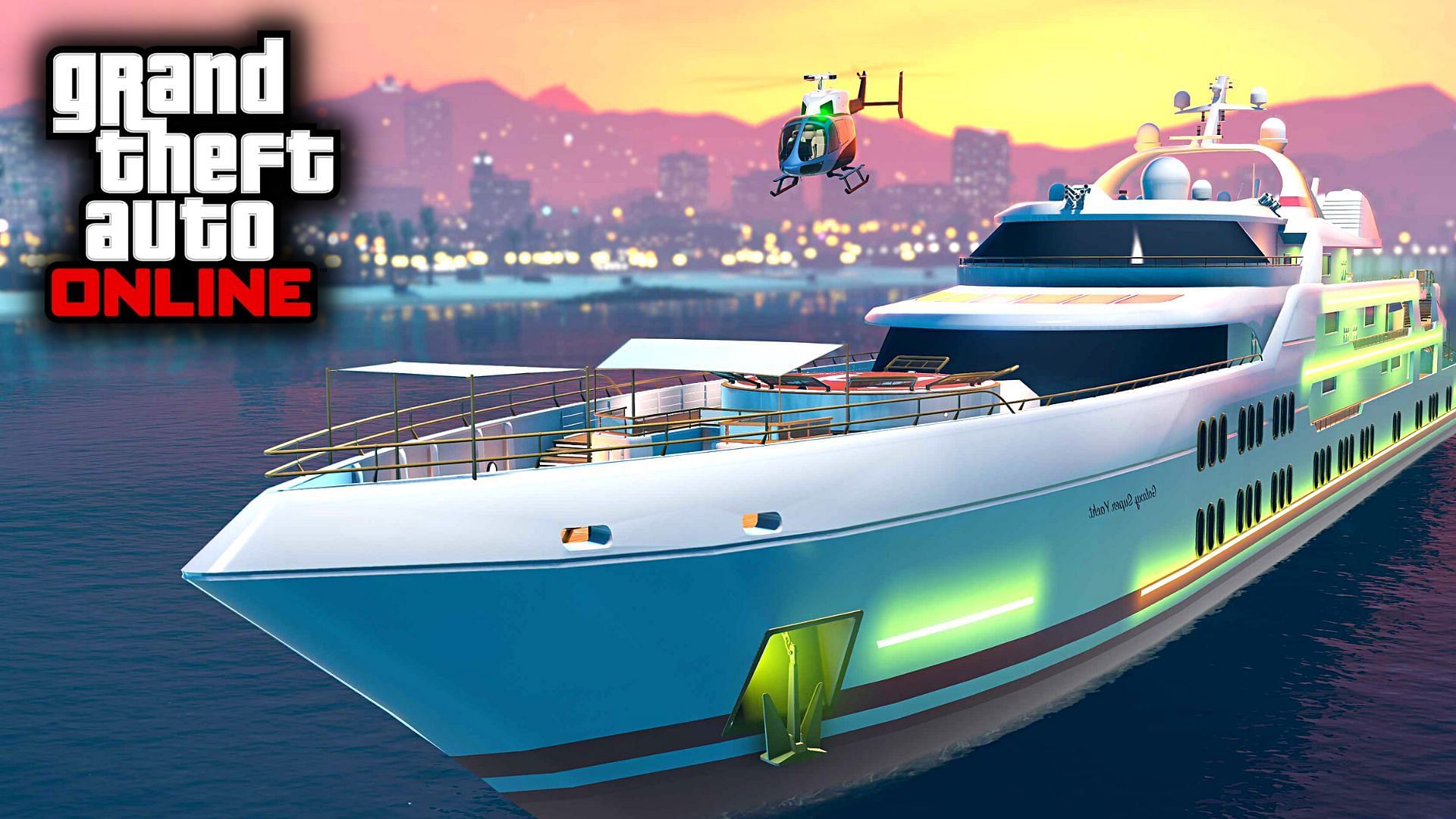 A brief about Galaxy Super Yacht which will be available at 50% discount in GTA Online this week (Image via Rockstar Games)
