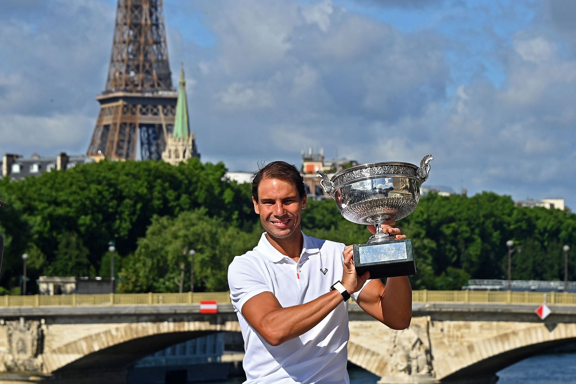 Rafael Nadal poses with his 14th Roland Garros title.