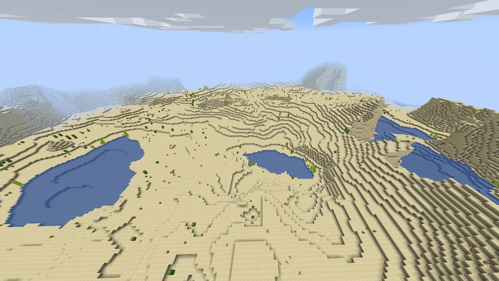 Biomes like Desert Lakes are unused in Bedrock Edition (Image via Minecraft Fandom Wiki)