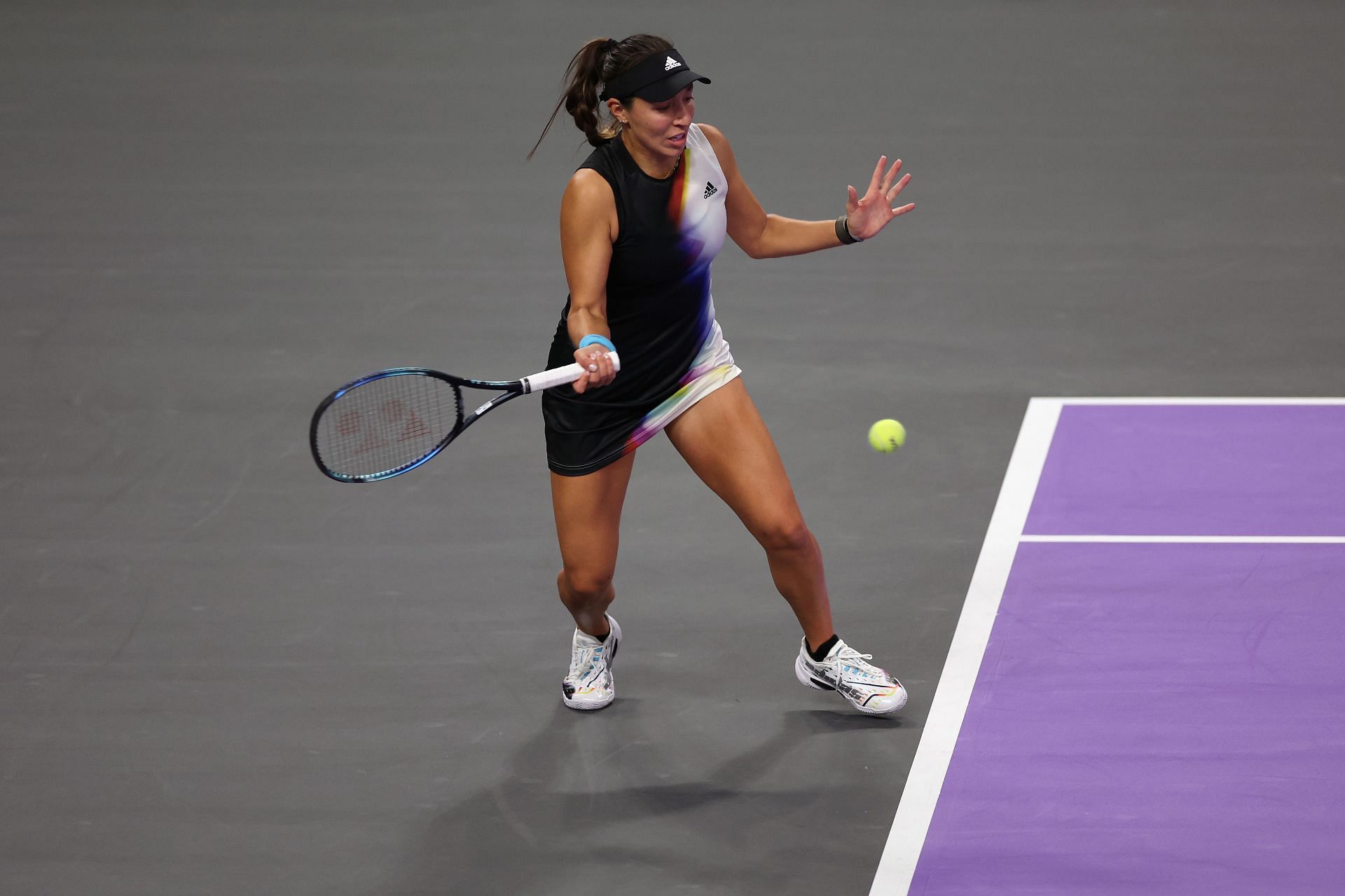 Jessica Pegula in action at the WTA Finals