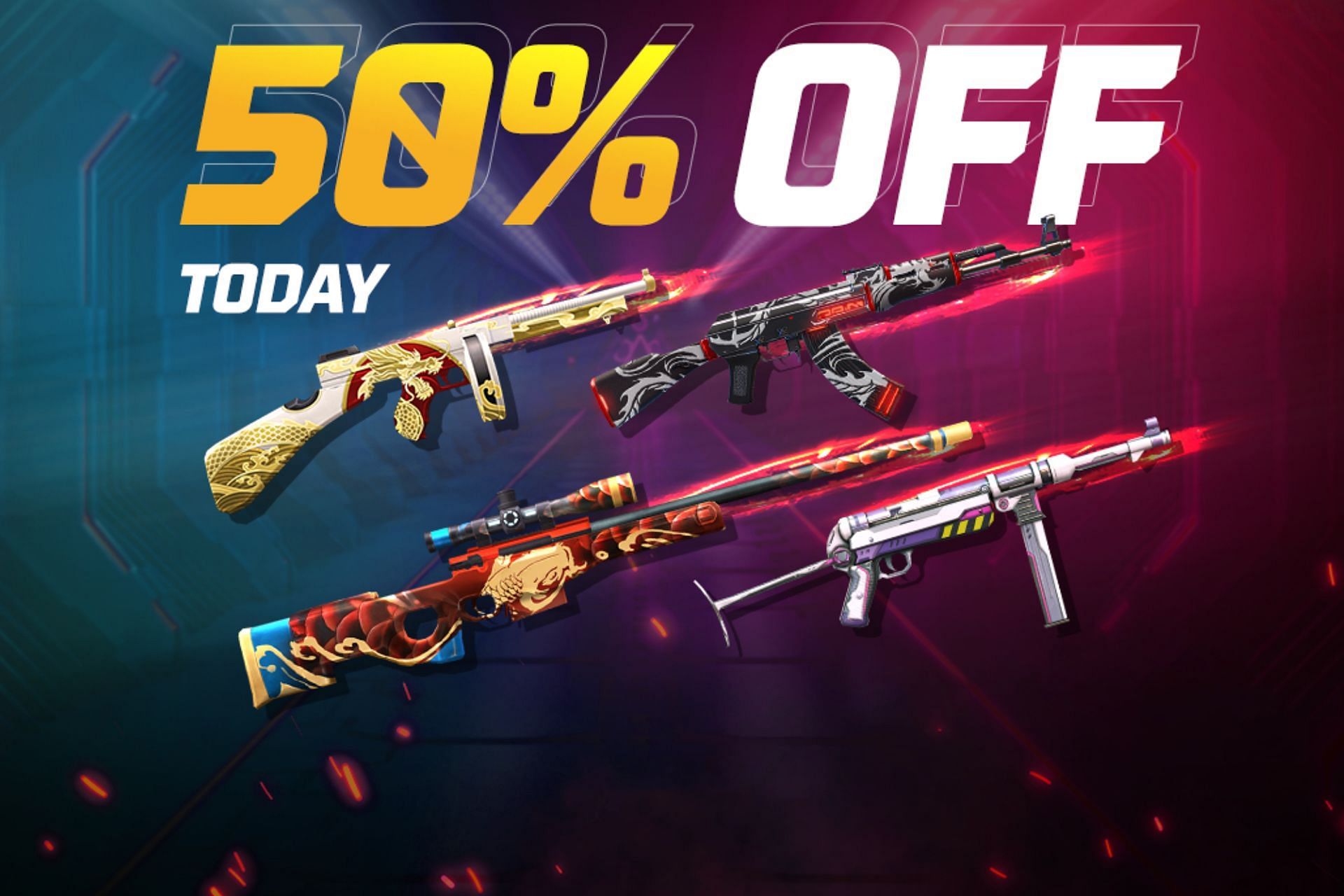 50% discount is only available today (Image via Garena)