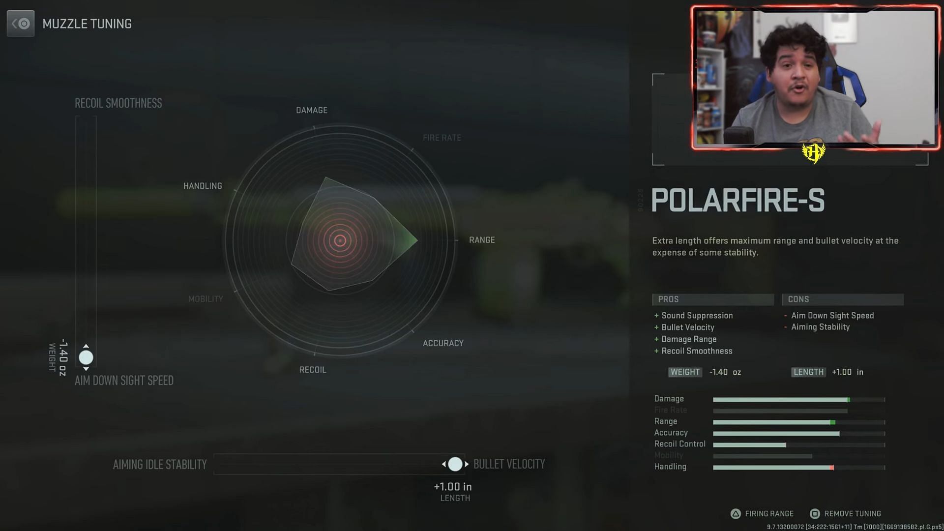 Ajuste de Polarfire-S en Modern Warfare 2 (Imagen a través de YouTube/Hero)