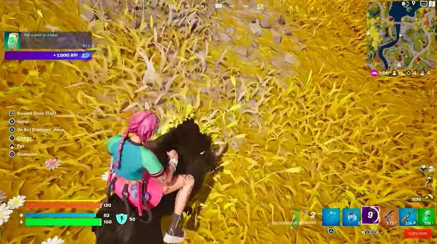 Streichle Einen Wolf In Fortnite (Bild Via Trophygamers Auf Youtube)