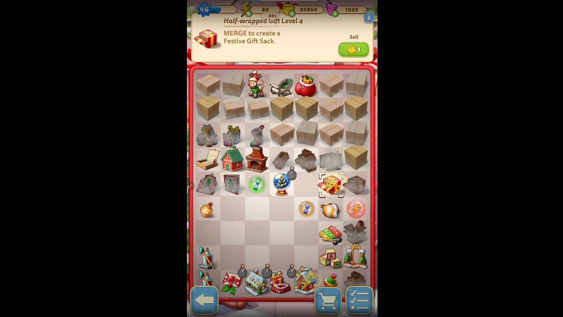 Tendrás que alimentar el trineo vacío de Papá Noel (Imagen a través de Play Games/YouTube)
