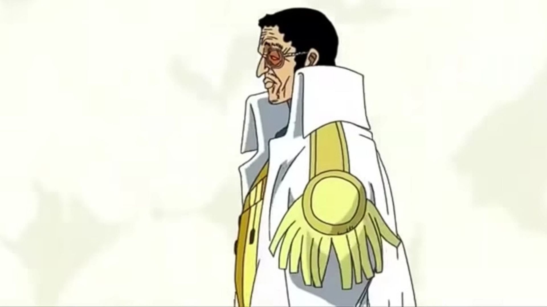 Kizaru as seen in One Piece anime (Image via Toei Animation)