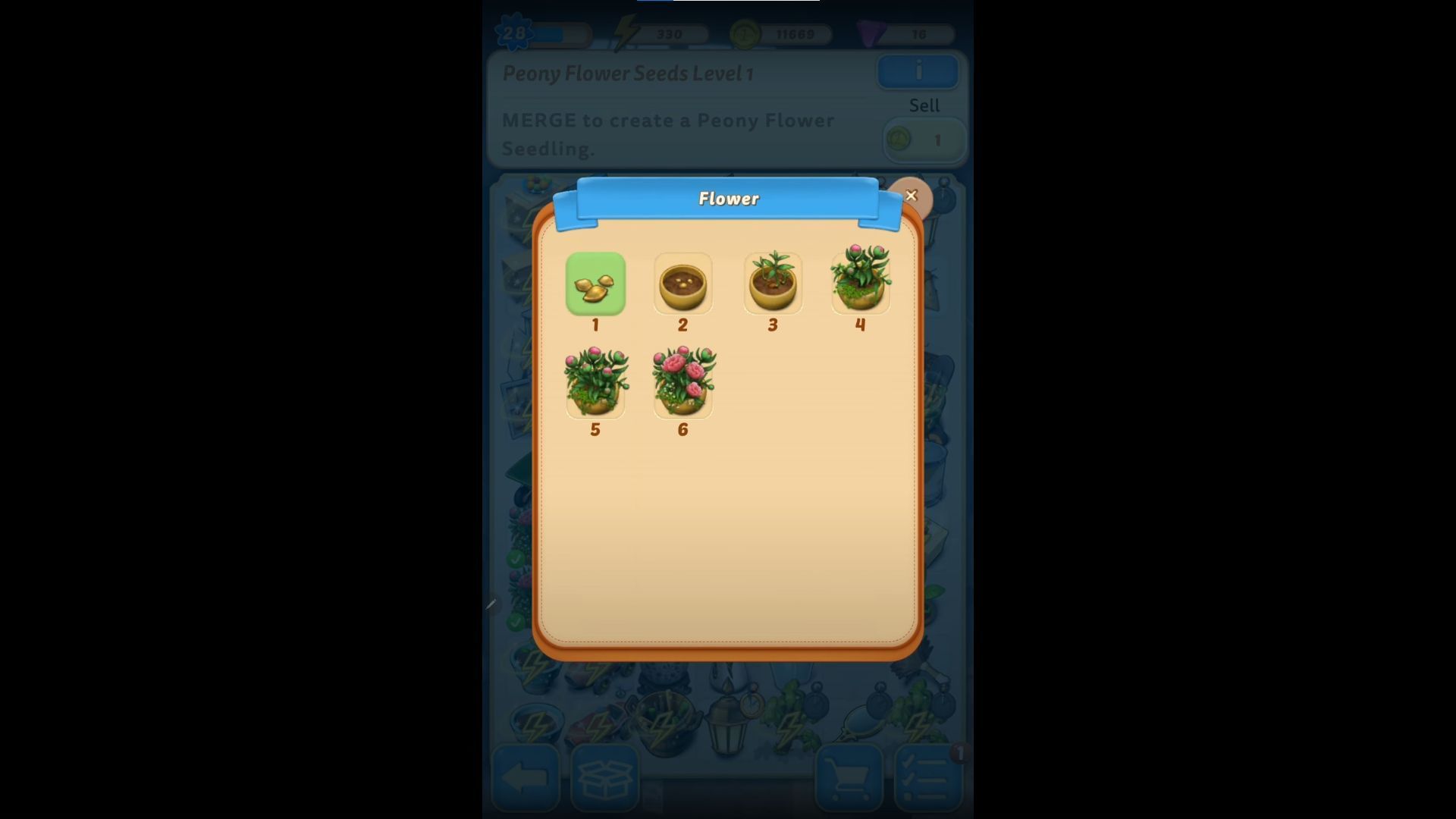 How to get Peony Flower Seeds in Merge Mansion