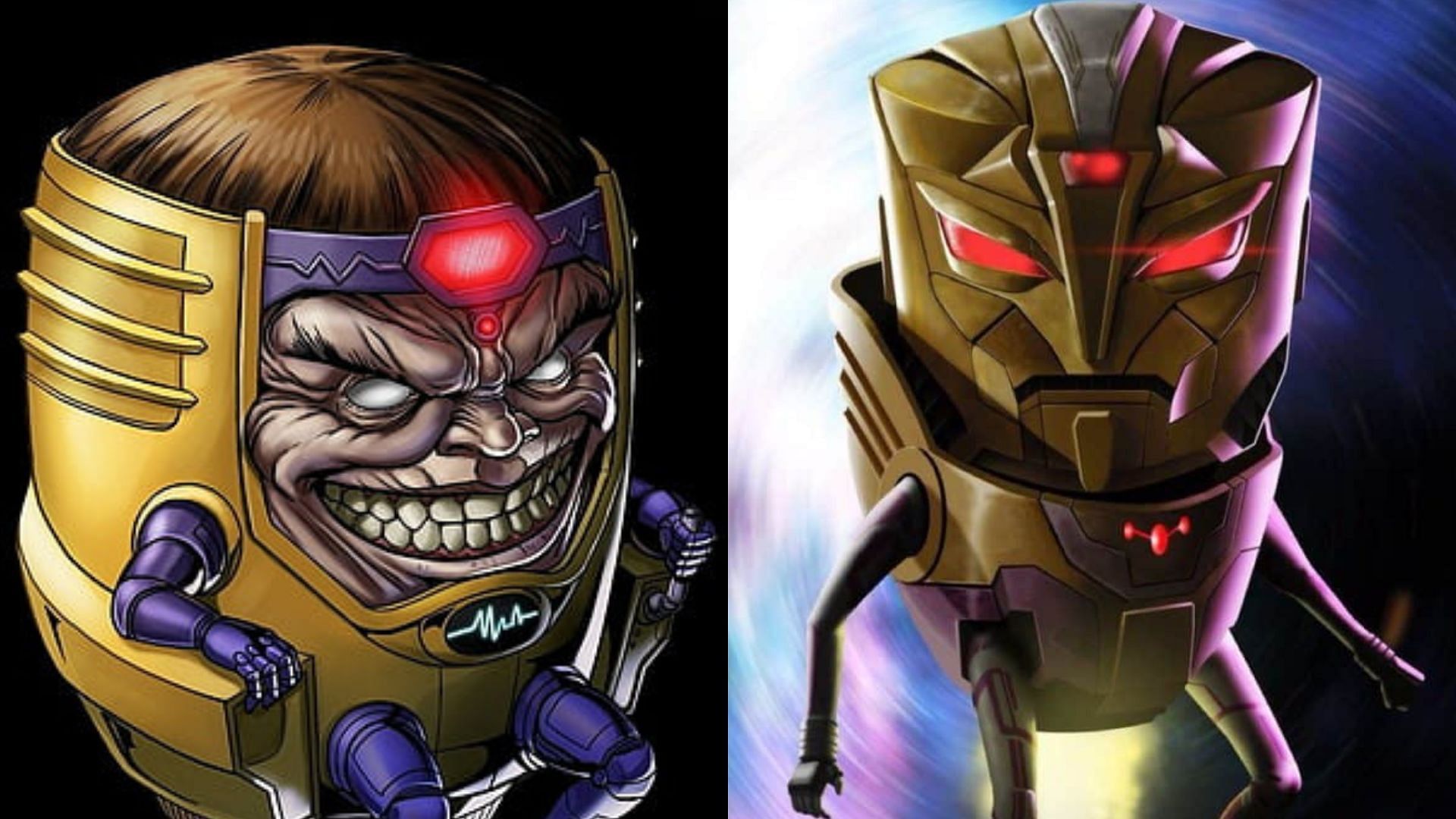 Left: MODOK in Marvel Comics, Right: MODOK concept art from Ant-Man and the Wasp: Quantumania (Image via Marvel/Marvel Studios)