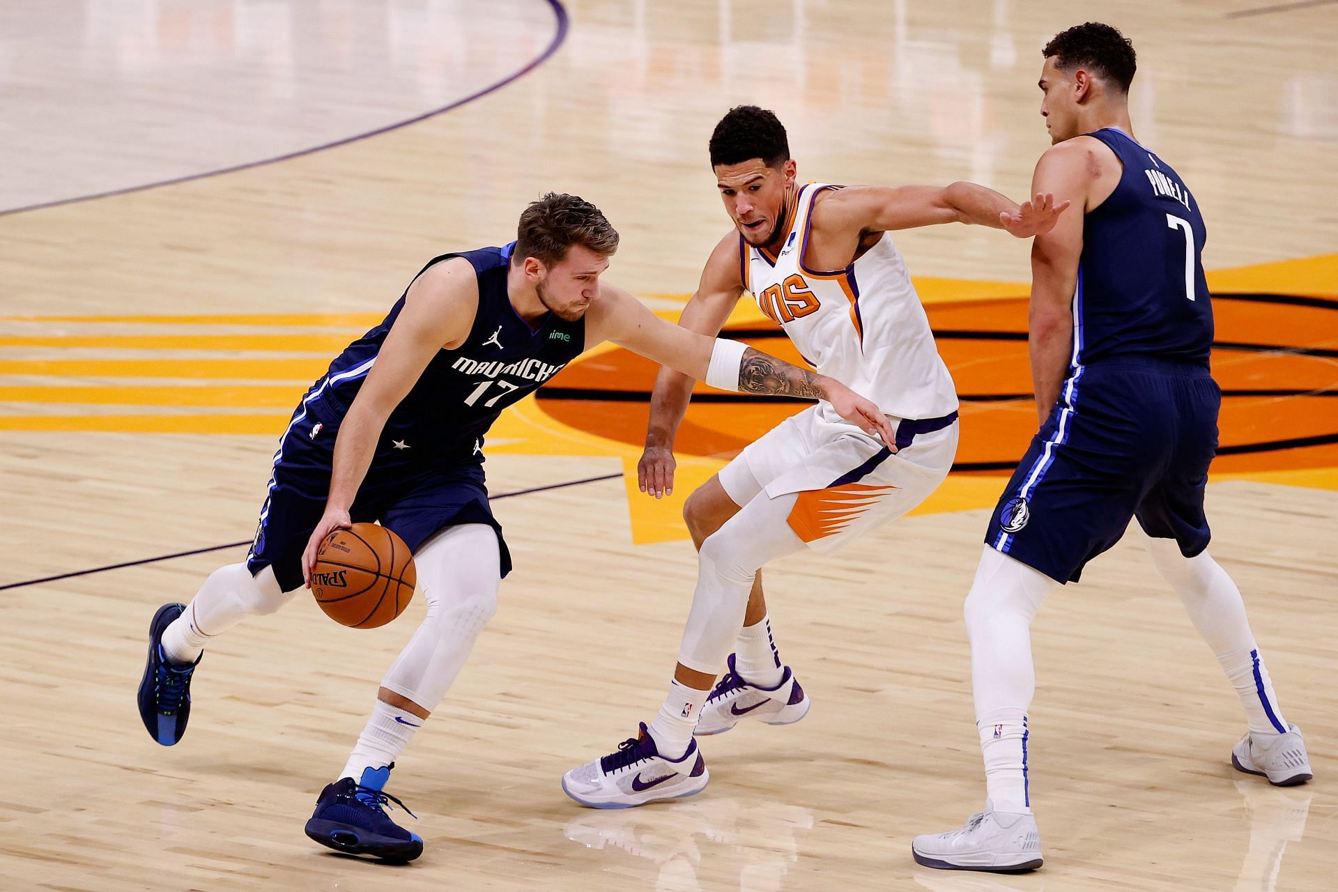 Watch: Luka Doncic And Devin Booker Exchange Words After Foul On Doncic ...