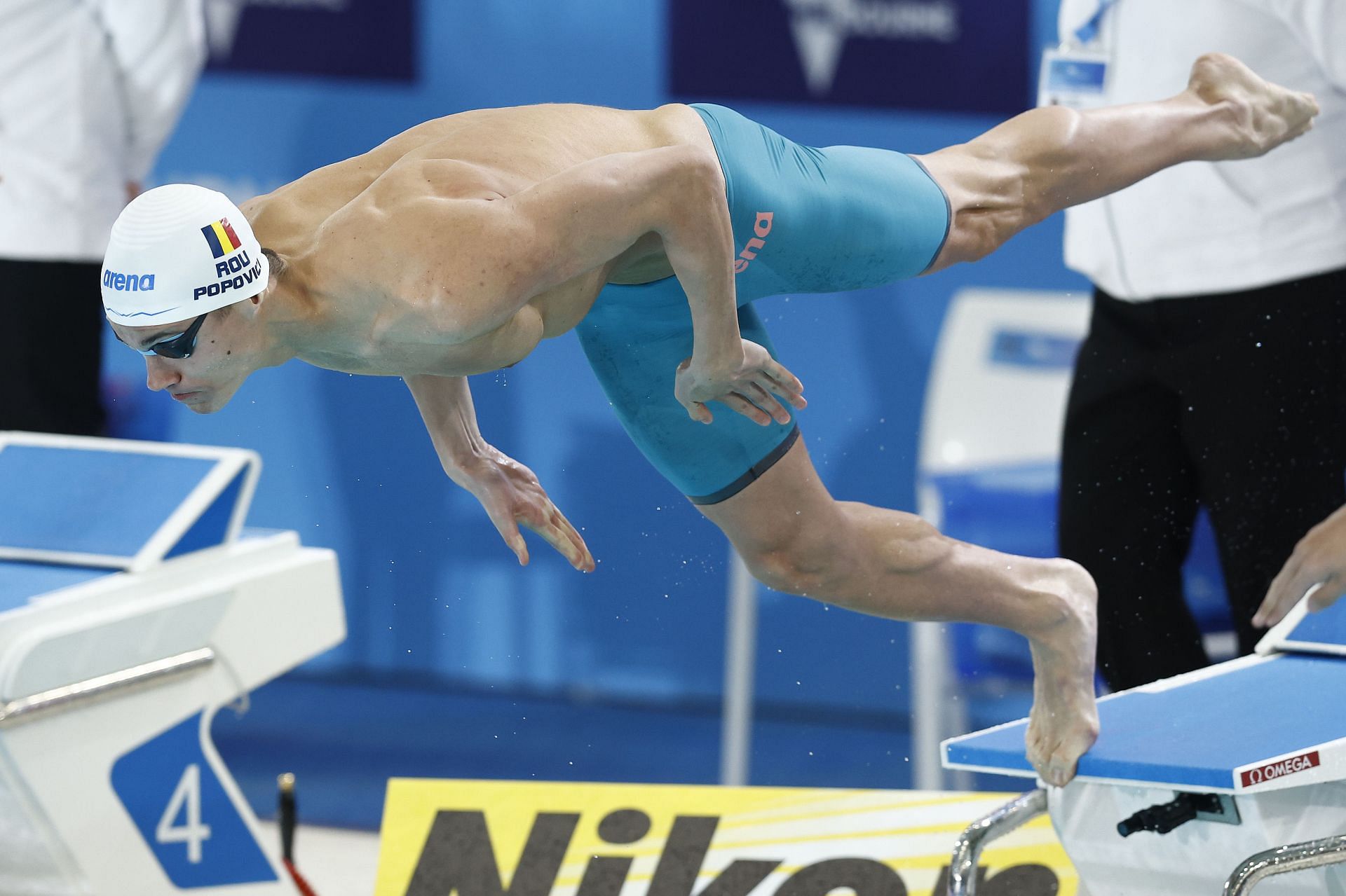 Popovici înoată în semifinala de 100 m stil liber: Campionatele Mondiale FINA de înot Melbourne 2022 - Ziua 2 (Foto de Daniel Puckett/Getty Images)