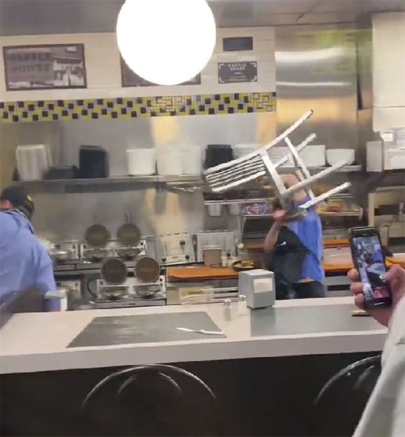 Did the viral Waffle House brawl take place this year? Twitter video