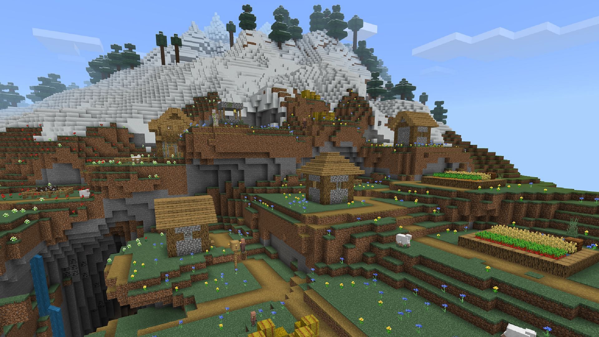 Para los jugadores que aman las montañas, esta semilla de Minecraft Bedrock puede encajarles muy bien (Imagen a través de Mojang)