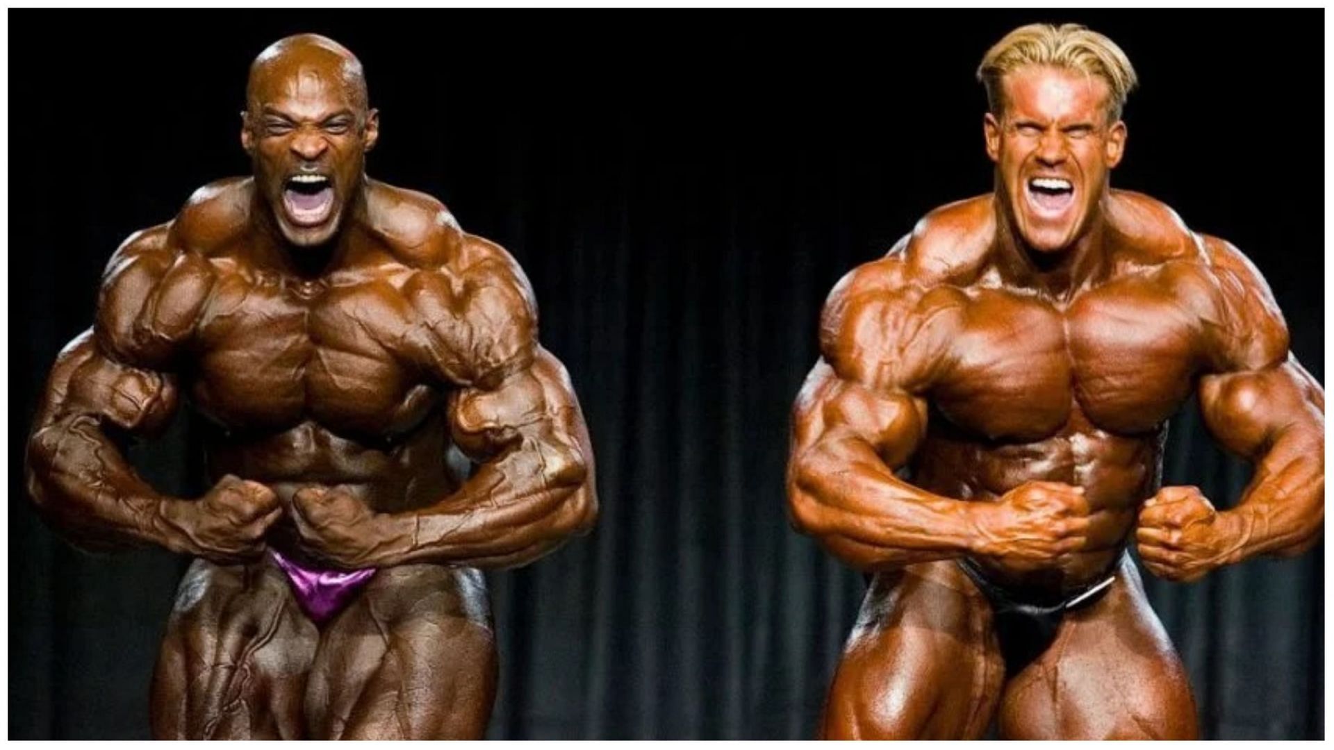 Ronnie Coleman and Jay Cutler face off at the 2001 Mr. Olympia (Image via Instagram/@jaycutler)