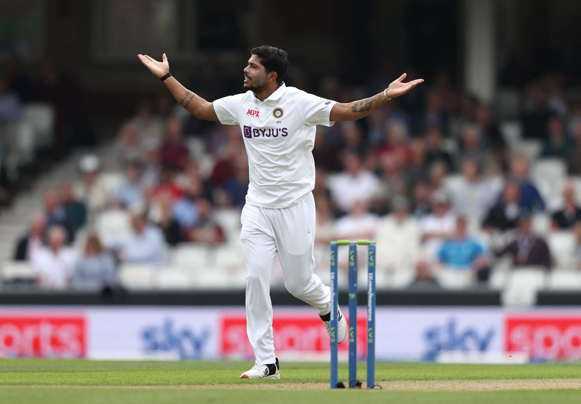 Umesh Yadav in action against England in 2021. (Credits: Getty)