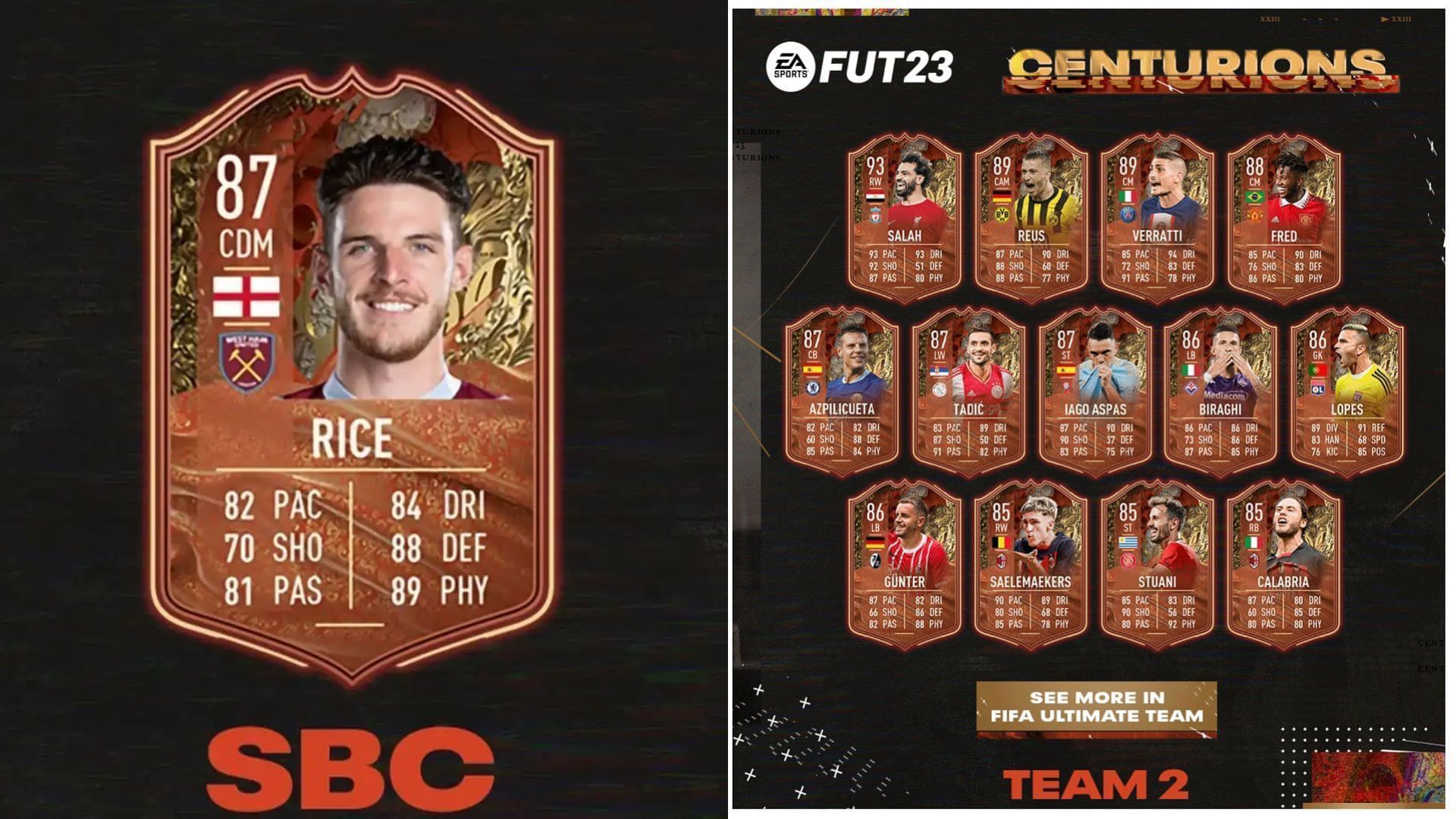 FIFA 23 Declan Rice Centurions SBC How to complete, estimated costs