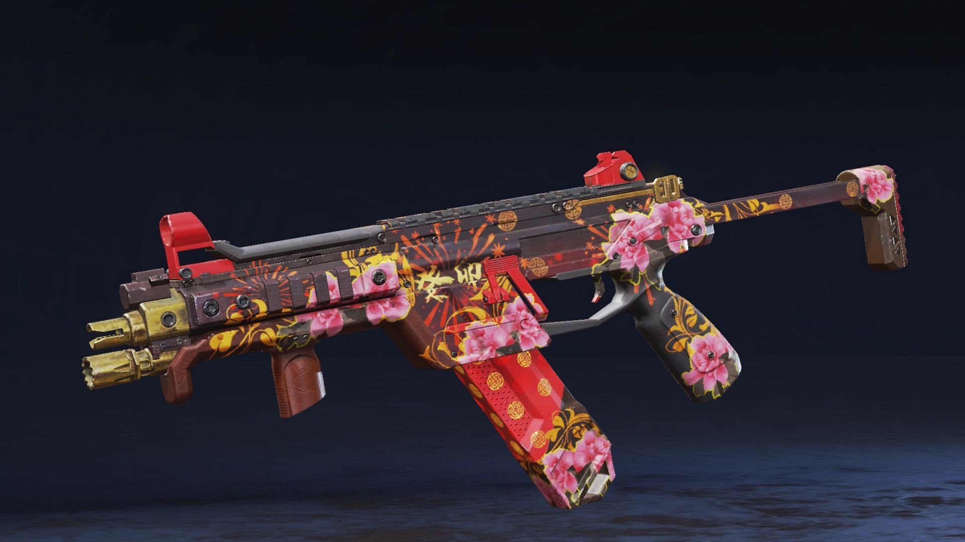 Apex Legends Floral Fireshow R-99 Weapon Skin (Image via EA)