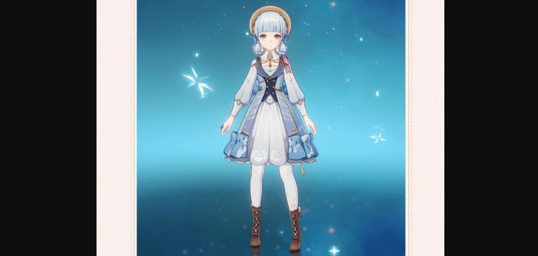 Preview of Ayaka&#039;s new skin (Image via HoYoLab)