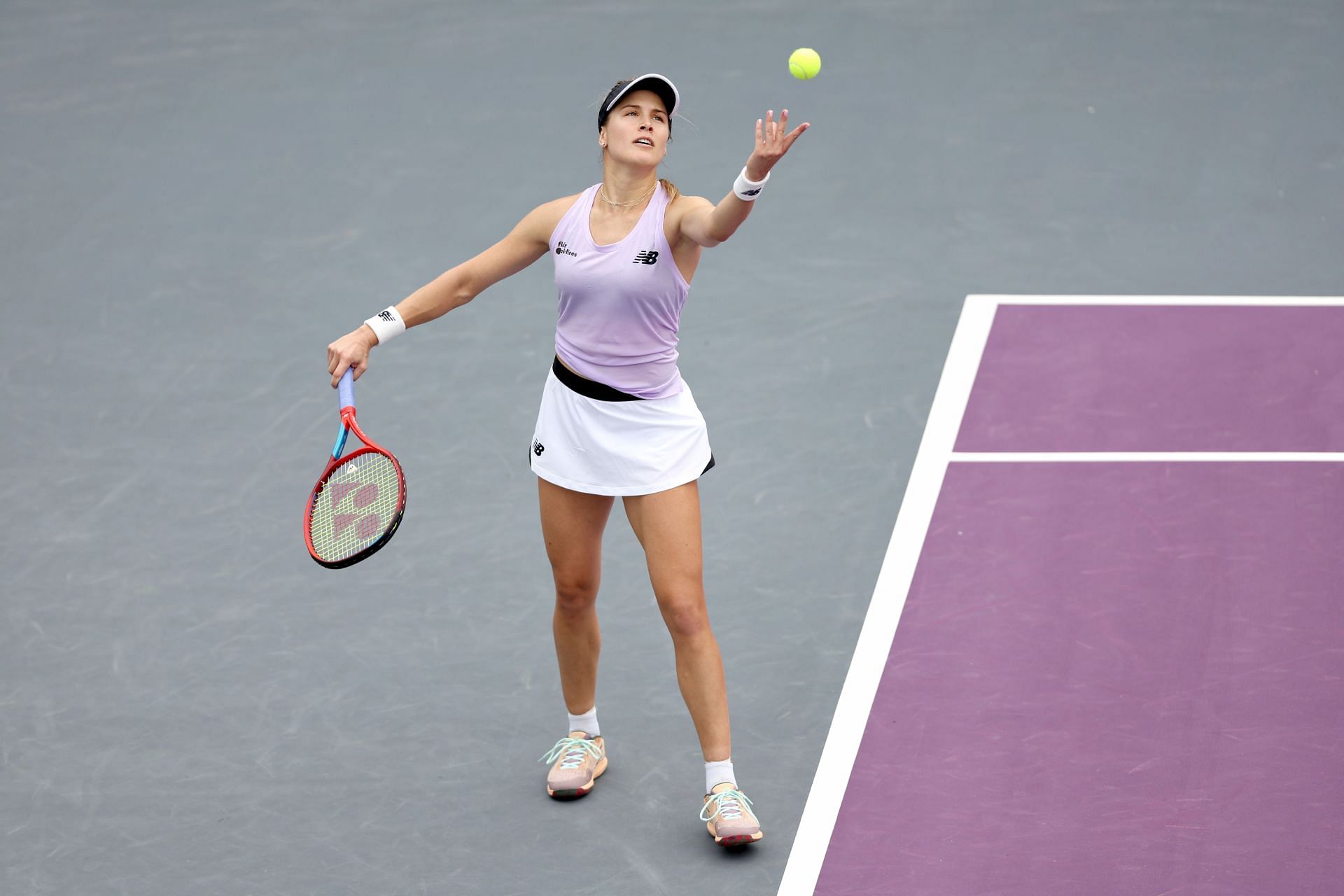 Eugenie Bouchard in action at the 2022 Guadalajara Open