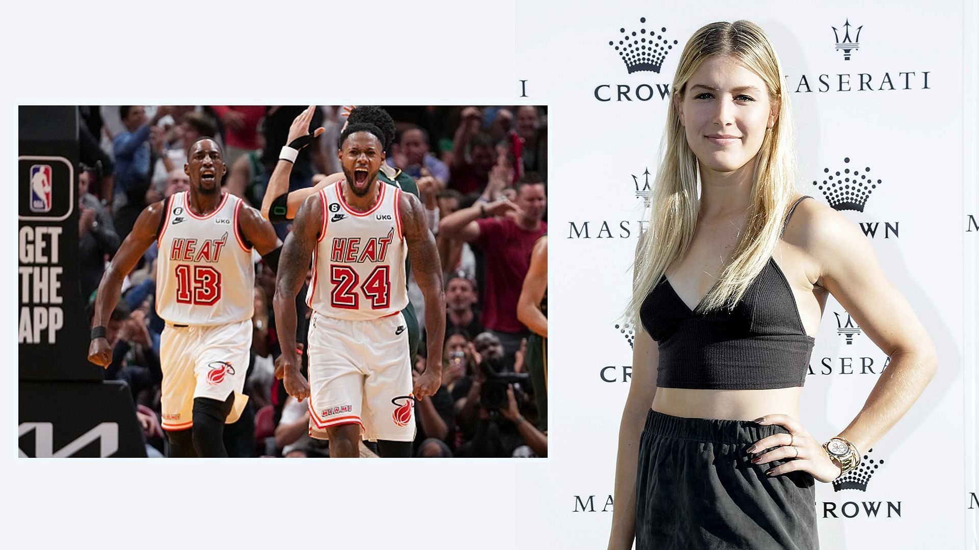 Eugenie Bouchard caught Miami Heat in action at the 2023 NBA Rivals Week