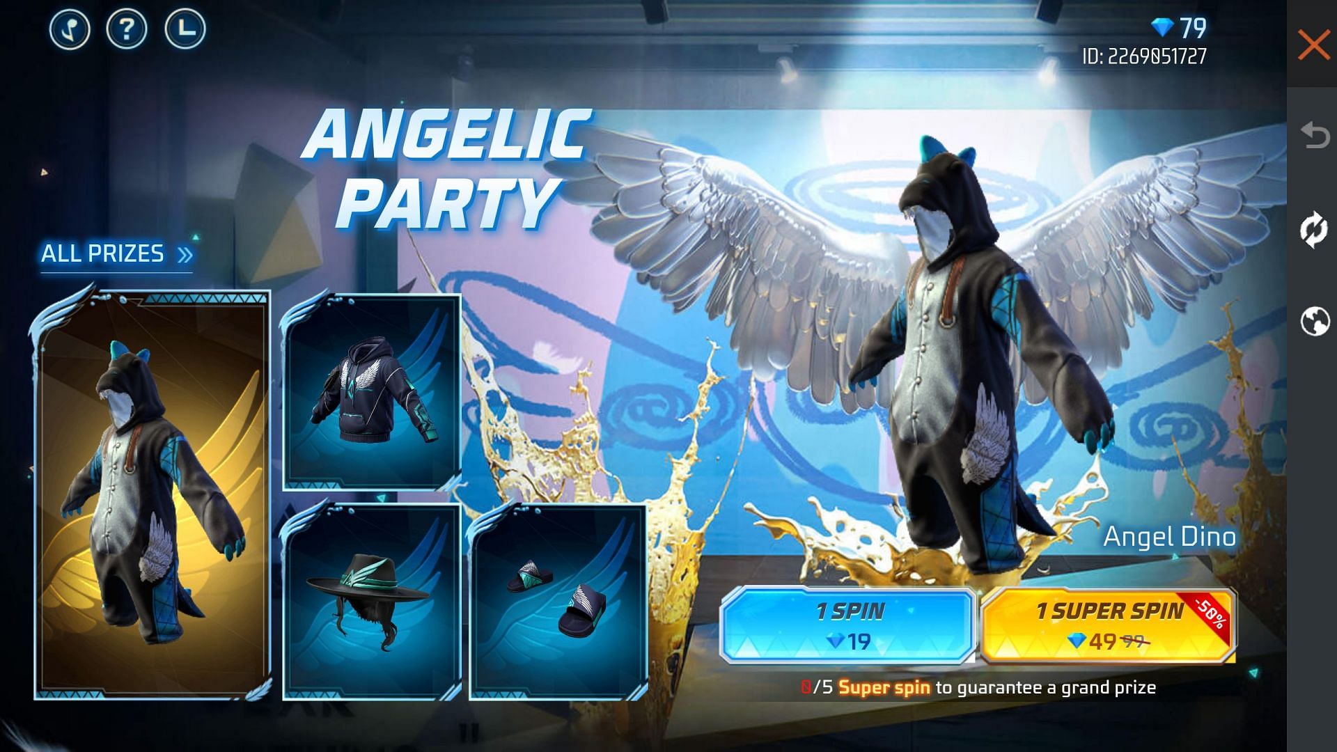 Free Fire MAX में Angelic Party इवेंट कैफ पसंद किया जा रहा है (Image via Garena)