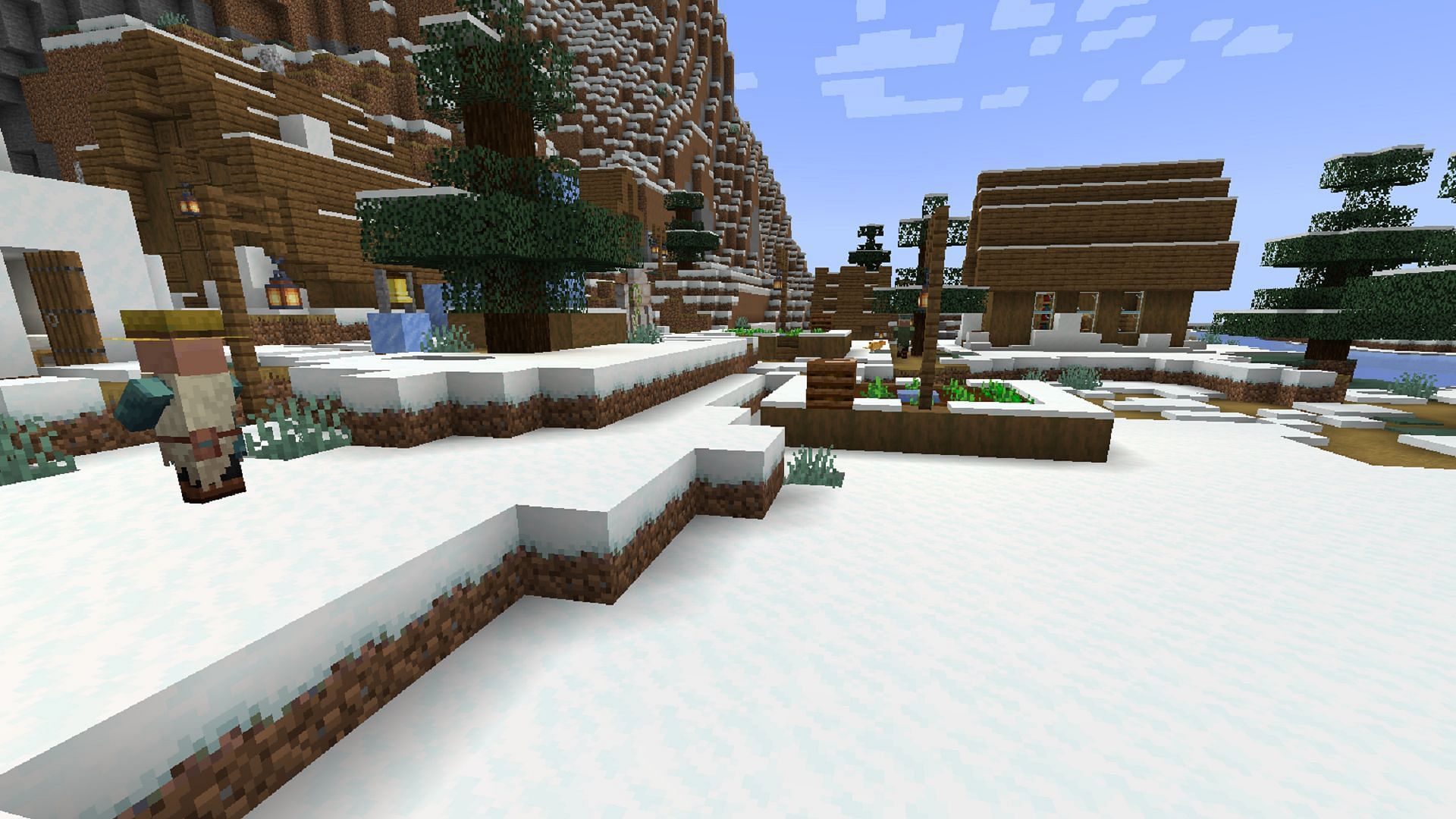 Esta semilla ofrece muchos pueblos nevados para los jugadores que prefieren climas más fríos (Imagen a través de Mojang)