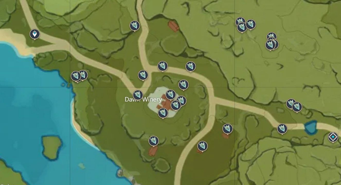 Genshin Impact Crystal Core farming locations and route