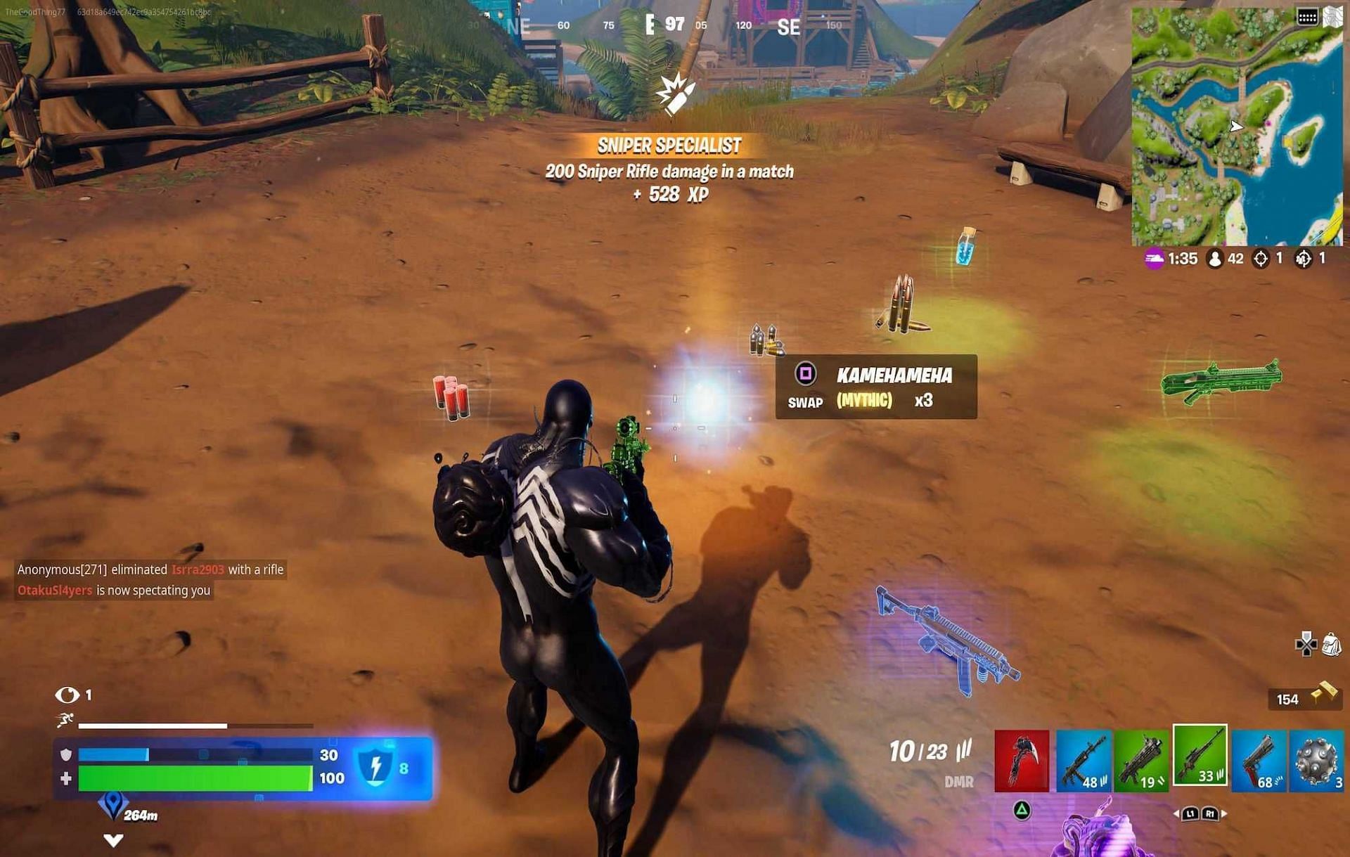 The Kamehameha Mythic ability has been unvaulted (Image via Epic Games)