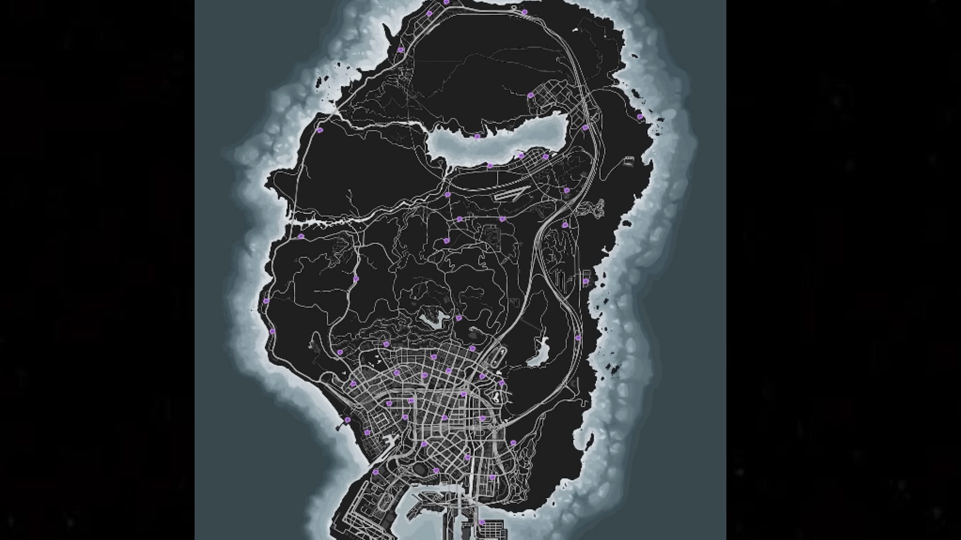 All Street Dealer locations (Image via Youtube @ GTA Series Videos)