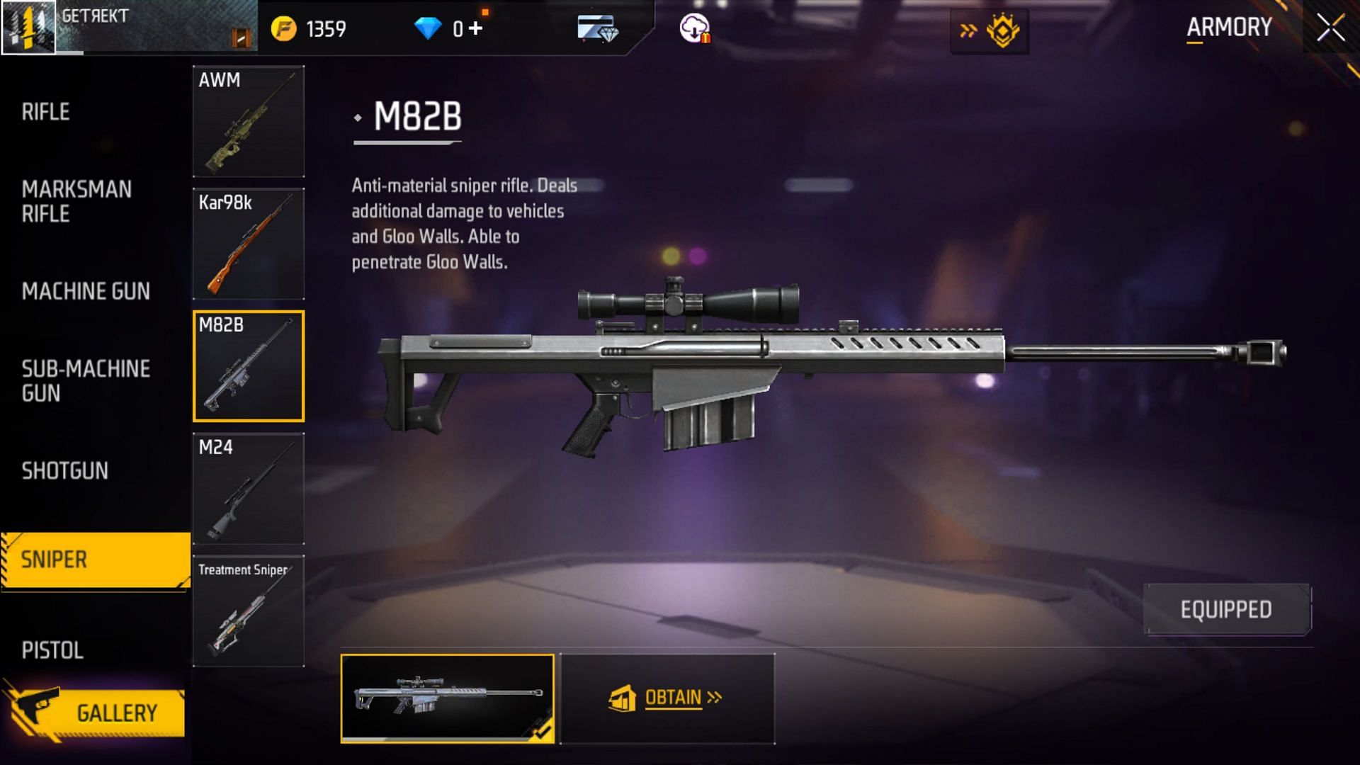 M82B बहुत सही विकल्प रहेगा (Image via Garena)