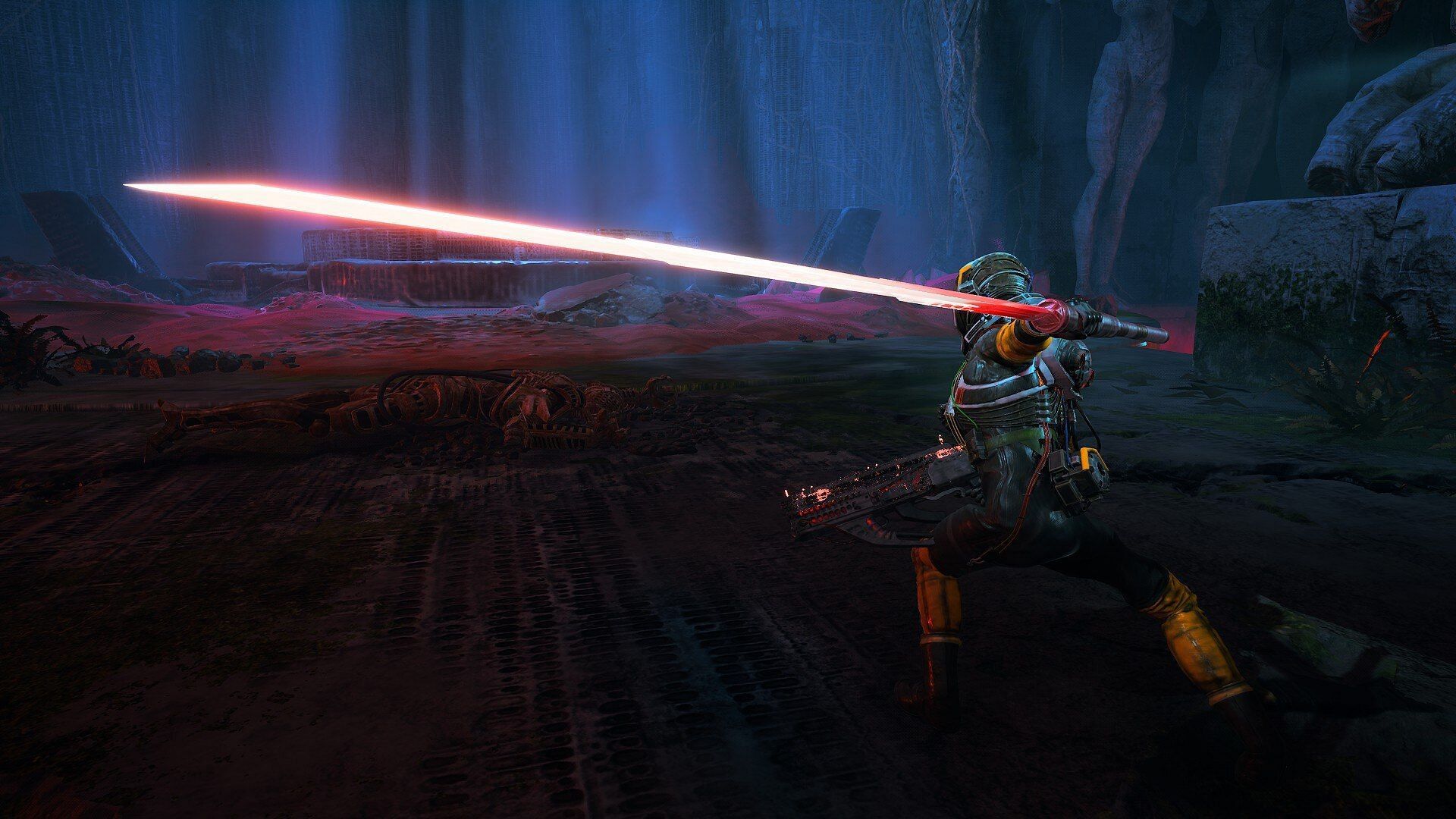 You also gain access to an energy sword as a permanent unlock (Image via Housemarque, PlayStation)