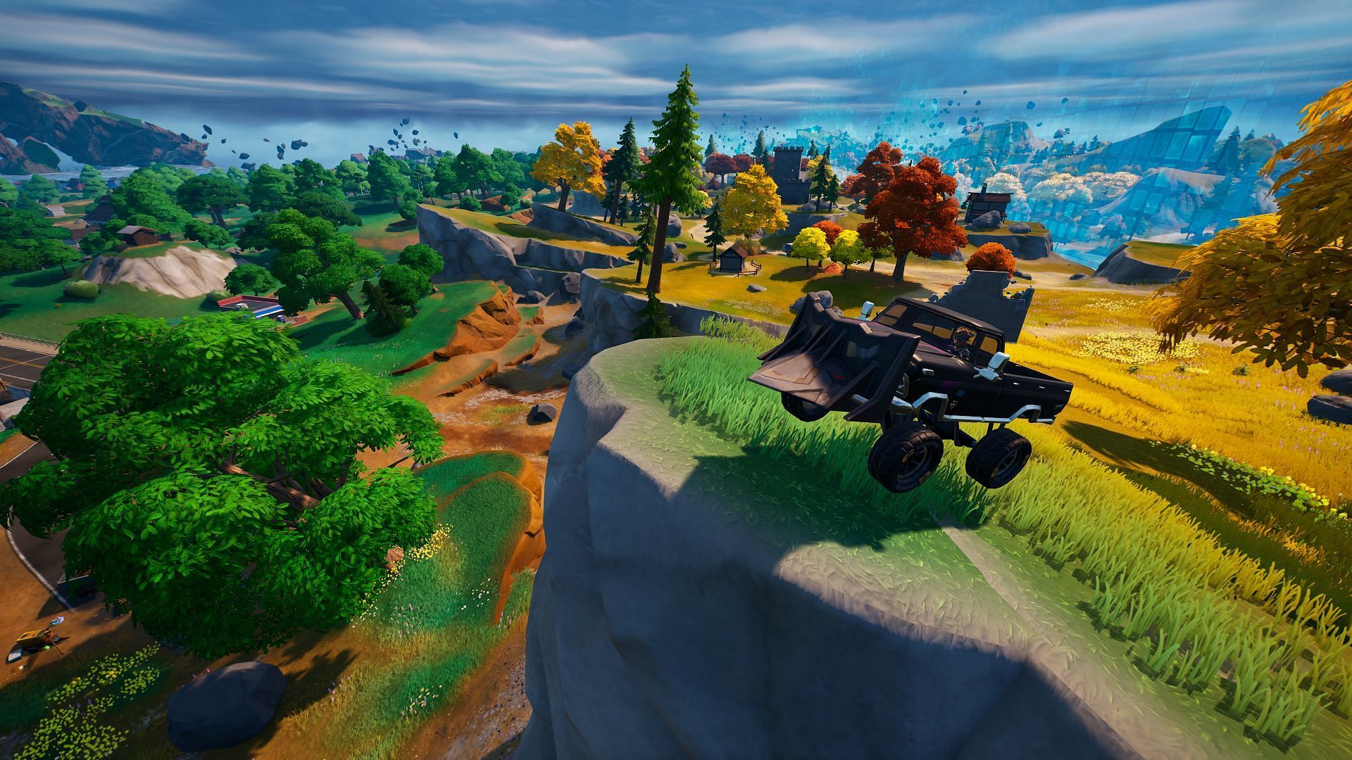 Keep an eye out for cliffs and ramps (Image via Epic Games/Fortnite)