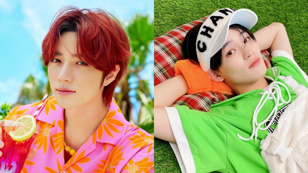 TXT Beomgyu and NCT Chenle reveal their frienship (Image via Twitter/@txt_bighit,@NCTdream_smtown)