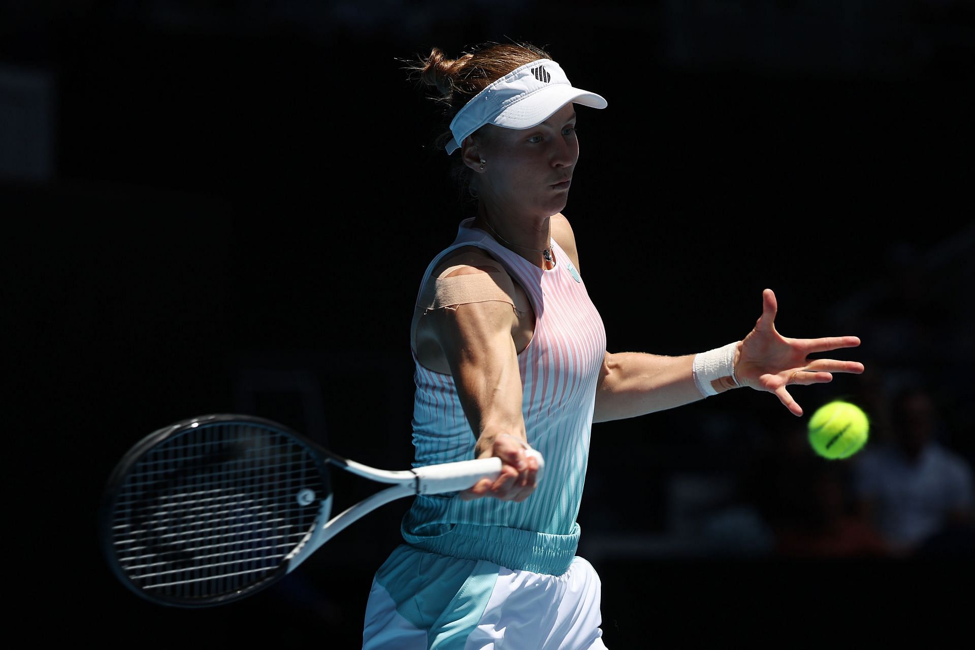 Liudmila Samsonova in action at the 2023 Australian Open