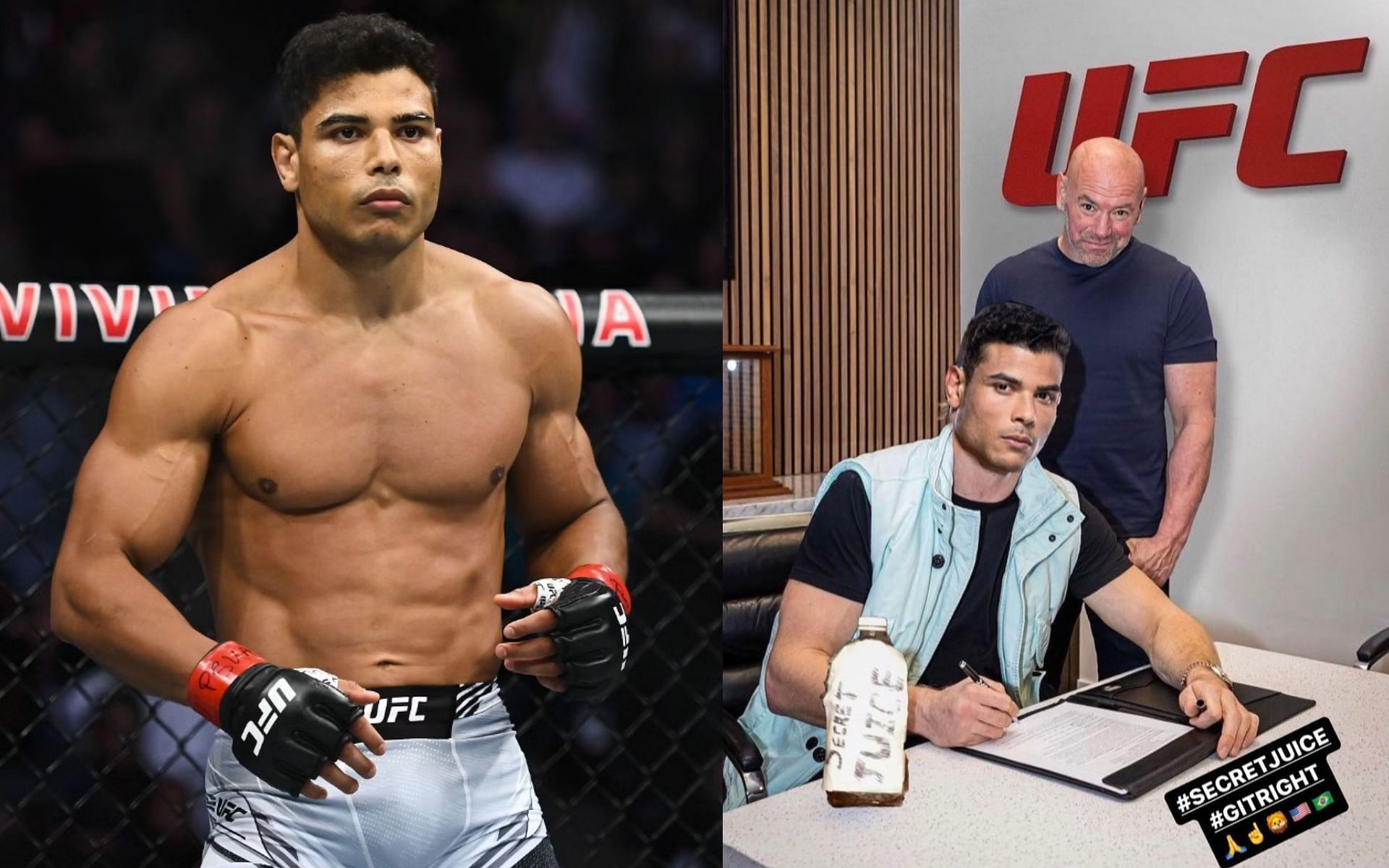 Paulo Costa takes hilarious dig at UFC and Prime partnership for not considering his Secret Juice as UFC