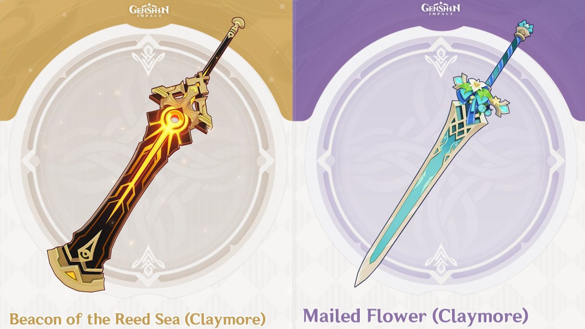 Genshin Impact  weapons: Beacon of the Reed Sea & Mailed Flower stats  and materials