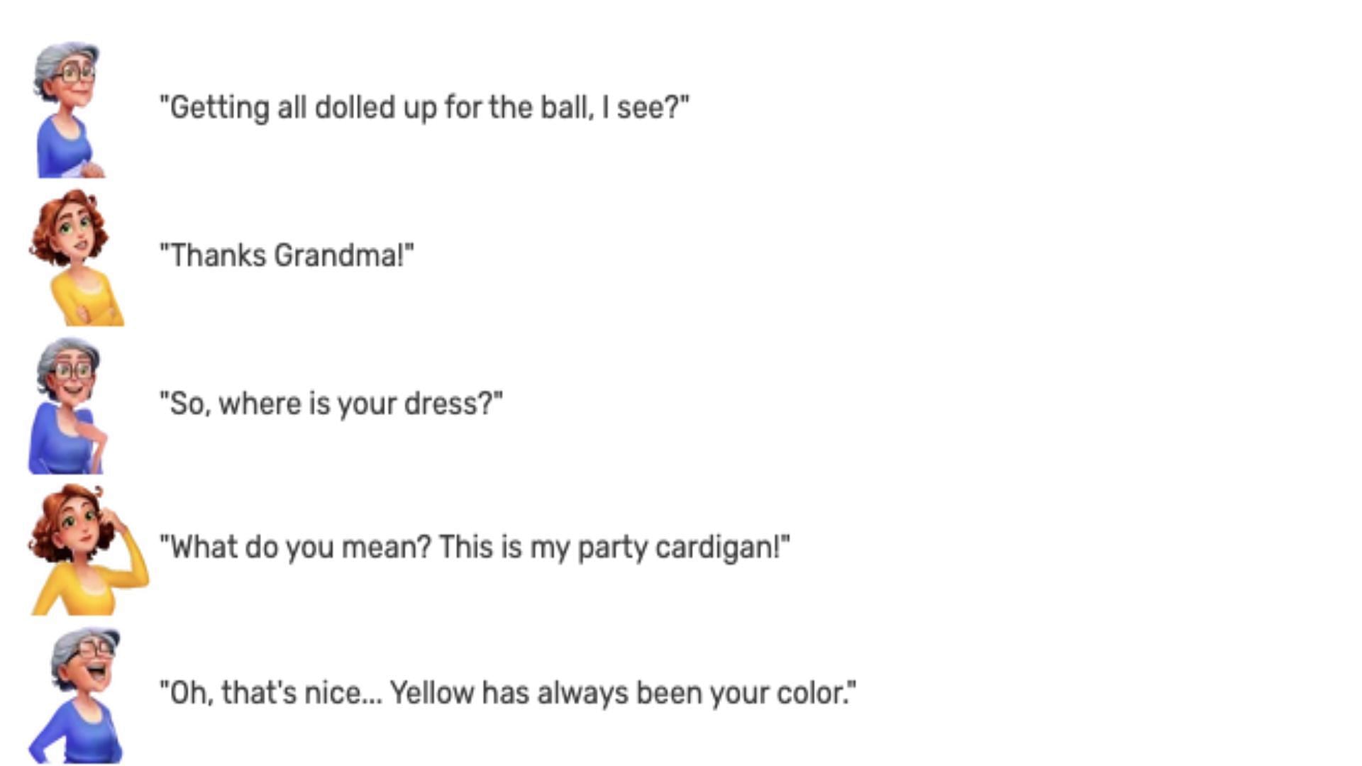 A conversation between Maddie and Ursula (Image via Merge Mansion Fandom)